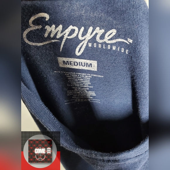 Empire Worldwide Navy with Geometric Design on Pocket T-shirt - Picture 3 of 6